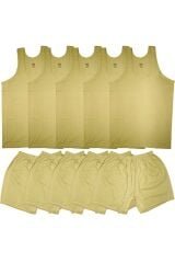 Baggor 5'li Nano Renk Askılı Atlet + Boxer Iç Çamaşırı Acemi Ve Bedelli Askeri Malzeme Seti