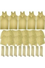 Baggor 10'lu Nano Renk Askılı Atlet + Boxer Iç Çamaşırı + Çorap Acemi Bedelli Askeri Malzeme Set