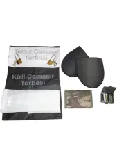 Baggor  Acemi ve Bedelli Askeri Malzeme Kirli Temiz Çamaşır Filesi + Vatka + Cüzdan + Kilit + Dikiş Seti